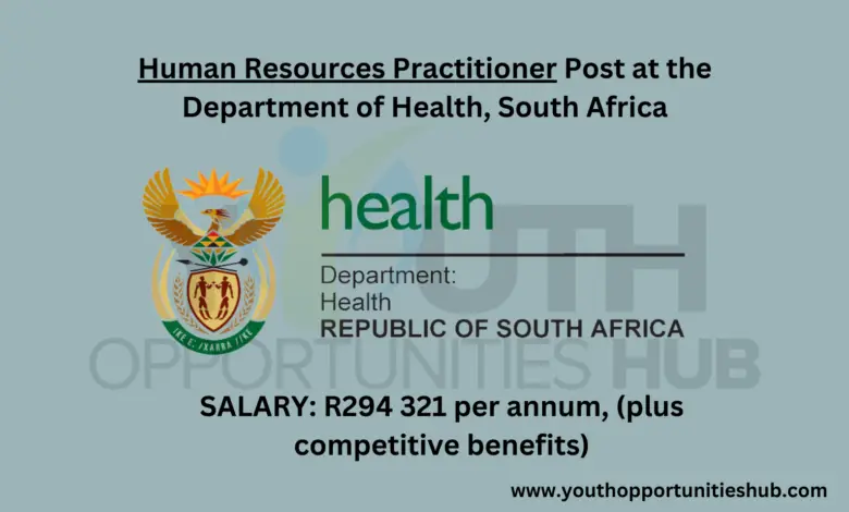 Human Resources Practitioner Post at the Department of Health, South Africa