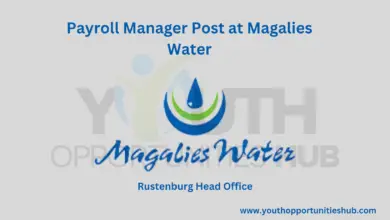 Photo of Payroll Manager Post at Magalies Water