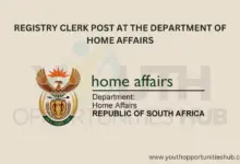 Photo of REGISTRY CLERK POST AT THE DEPARTMENT OF HOME AFFAIRS