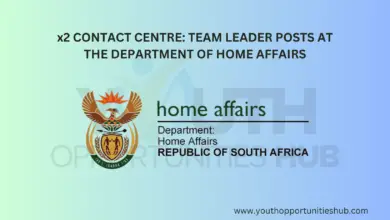 Photo of x2 CONTACT CENTRE: TEAM LEADER POSTS AT THE DEPARTMENT OF HOME AFFAIRS