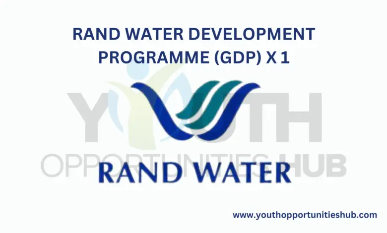 RAND WATER DEVELOPMENT PROGRAMME (GDP) X 1
