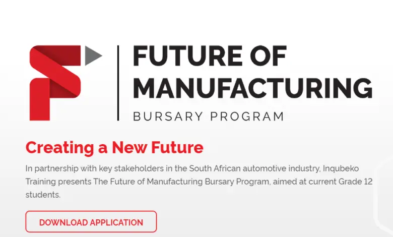 Inqubeko Training Academy presents The Future of Manufacturing Bursary Program, aimed at current Grade 12 students