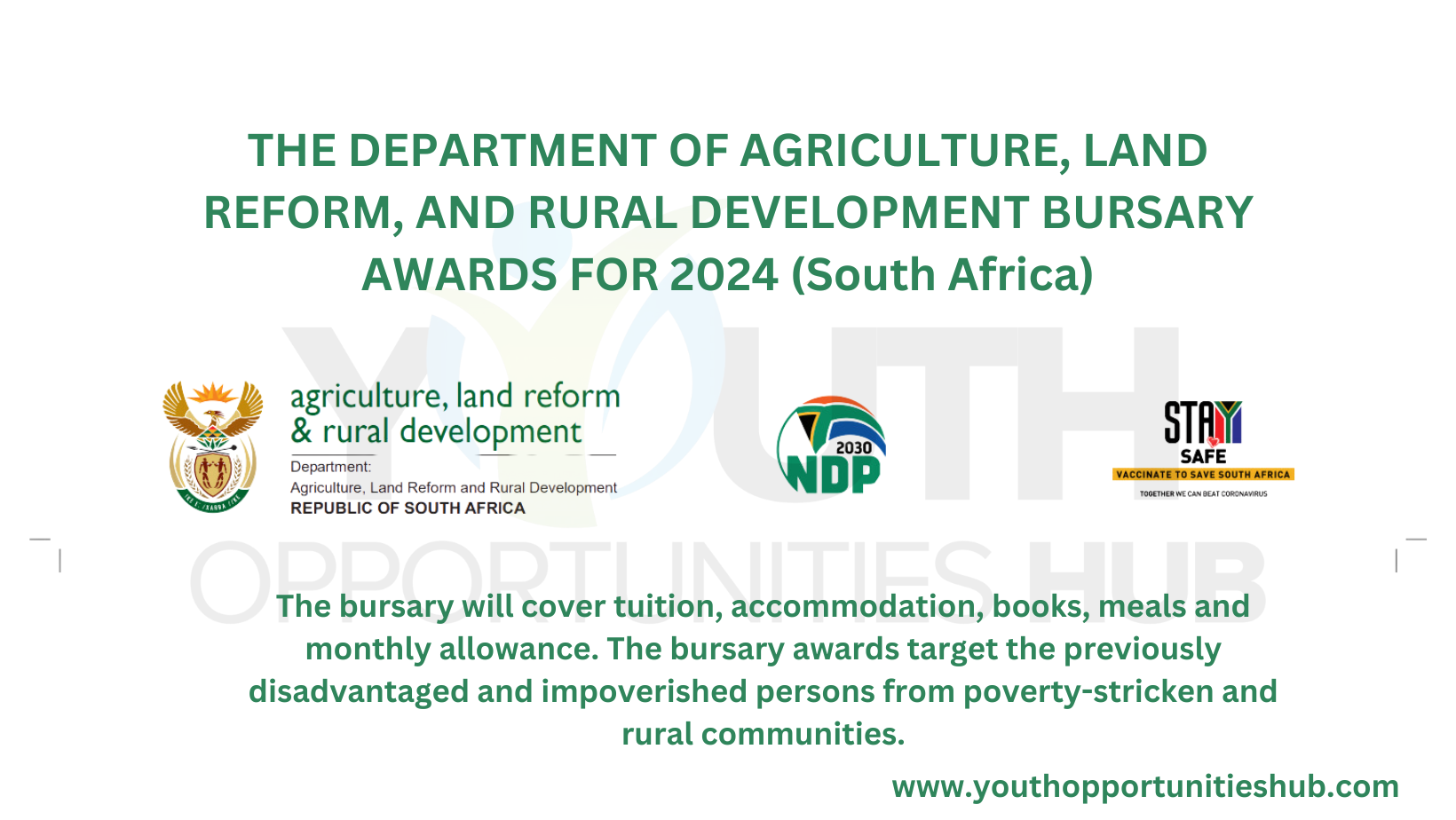 THE DEPARTMENT OF AGRICULTURE, LAND REFORM, AND RURAL DEVELOPMENT