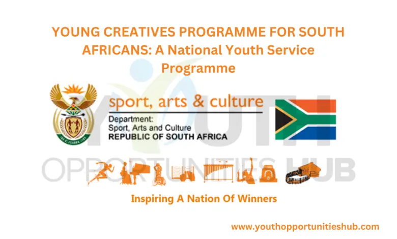 YOUNG CREATIVES PROGRAMME FOR SOUTH AFRICANS: A National Youth Service Programme