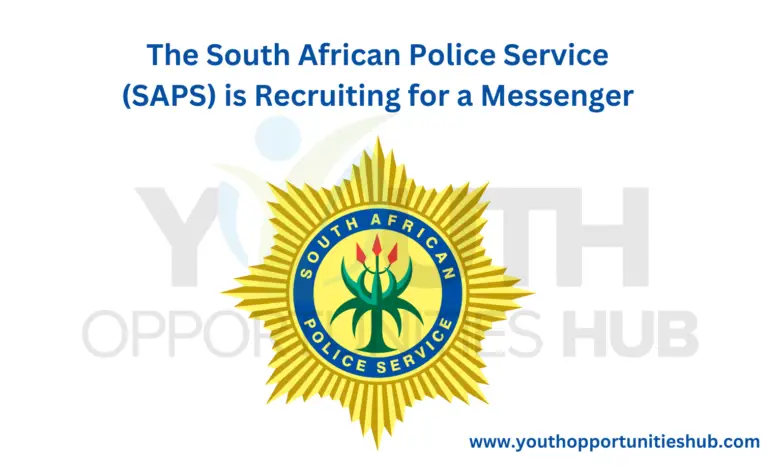 The South African Police Service (SAPS) is Recruiting for a Messenger