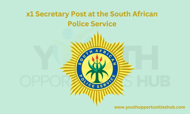 x1 Secretary Post at the South African Police Service (SAPS)