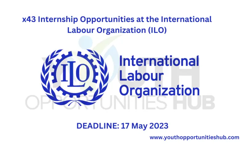 x43 Internship Opportunities at the International Labour Organization (ILO)