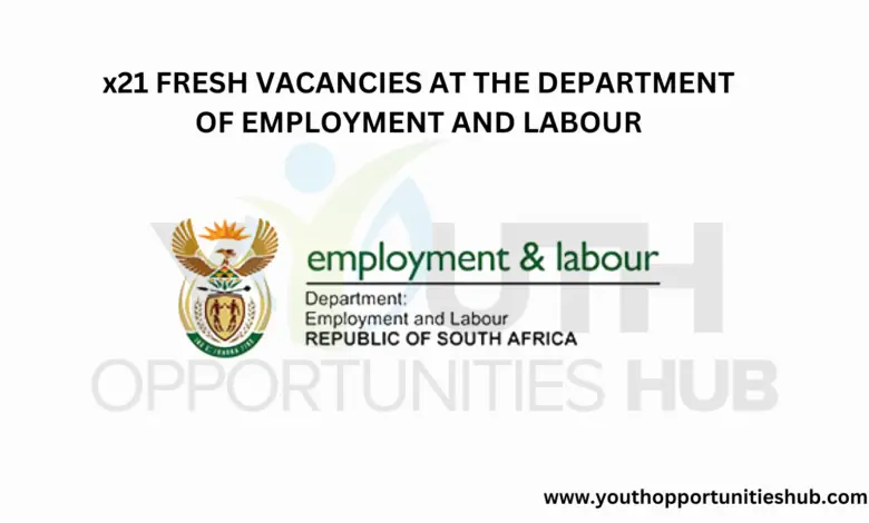 x21 FRESH VACANCIES AT THE DEPARTMENT OF EMPLOYMENT AND LABOUR