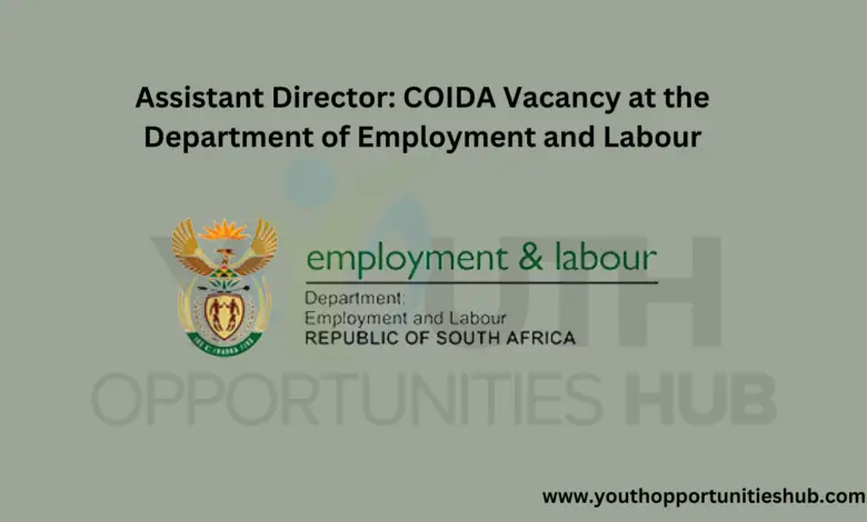 Assistant Director: COIDA Vacancy at the Department of Employment and Labour