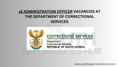 Photo of x2 ADMINISTRATION OFFICER VACANCIES AT THE DEPARTMENT OF CORRECTIONAL SERVICES
