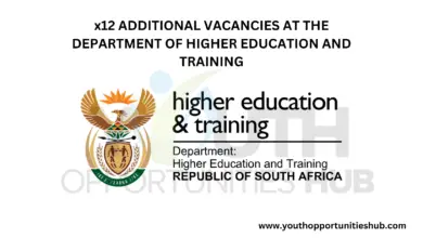 Photo of x12 ADDITIONAL VACANCIES AT THE DEPARTMENT OF HIGHER EDUCATION AND TRAINING