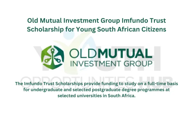 Old Mutual Investment Group Imfundo Trust Scholarship for Young South African Citizens
