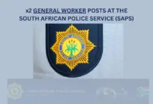 Photo of x2 GENERAL WORKER POSTS AT THE SOUTH AFRICAN POLICE SERVICE (SAPS)