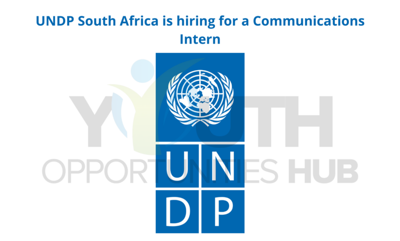 UNDP South Africa is hiring for a Communications Intern