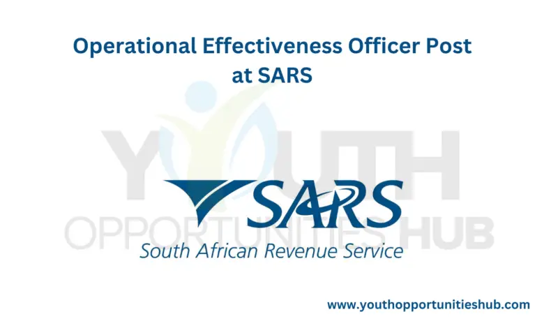 Operational Effectiveness Officer Post at SARS