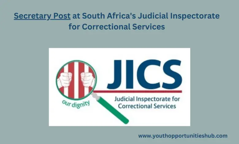 Secretary Post at South Africa's Judicial Inspectorate for Correctional Services