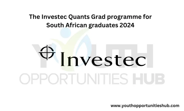 The Investec Quants Grad programme for South African graduates 2024