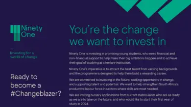 Ninety One SA (Pty) Ltd Bursaries for South Africans: 2024 applications for Changeblazers bursaries are now open!