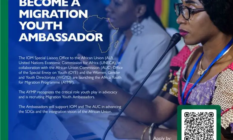 Call for Applications: IOM Youth for Migration Programme (AYMP) in partnership with the African Union Youth Envoy's office