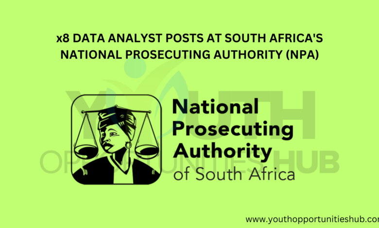 x8 DATA ANALYST POSTS AT SOUTH AFRICA'S NATIONAL PROSECUTING AUTHORITY (NPA)