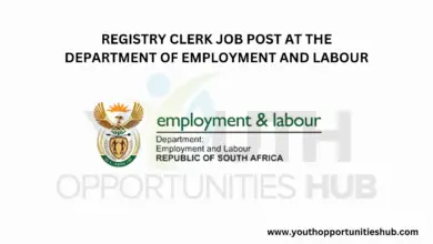 Photo of REGISTRY CLERK JOB POST AT THE DEPARTMENT OF EMPLOYMENT AND LABOUR