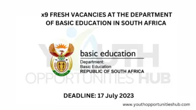 Photo of x9 FRESH VACANCIES AT THE DEPARTMENT OF BASIC EDUCATION IN SOUTH AFRICA