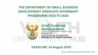 Photo of THE DEPARTMENT OF SMALL BUSINESS DEVELOPMENT GRADUATE INTERNSHIP PROGRAMME 2023 TO 2025