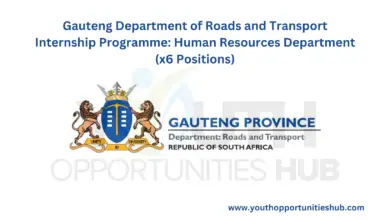 Photo of Gauteng Department of Roads and Transport Internship Programme: Human Resources Department (x6 Positions)