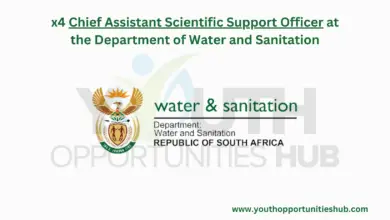 Photo of x4 Chief Assistant Scientific Support Officer at the Department of Water and Sanitation