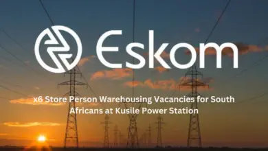x6 Store Person Warehousing Vacancies for South Africans at Kusile Power Station