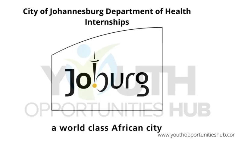 City of Johannesburg Department of Health Internships