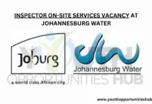 Photo of INSPECTOR ON-SITE SERVICES VACANCY AT JOHANNESBURG WATER