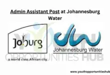 Photo of ADMIN ASSISTANT POST AT JOHANNESBURG WATER