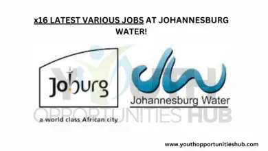 Photo of x16 LATEST VARIOUS JOBS AT JOHANNESBURG WATER!