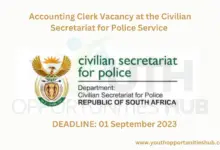 Photo of Accounting Clerk Vacancy at the Civilian Secretariat for Police Service