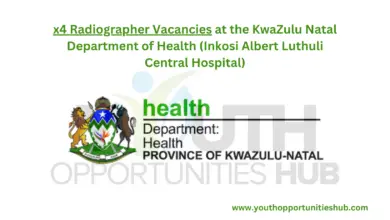x4 Radiographer Vacancies at the KwaZulu Natal Department of Health (Inkosi Albert Luthuli Central Hospital)