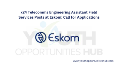 x24 Telecomms Engineering Assistant Field Services Posts at Eskom: Call for Applications