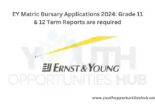 Photo of EY Matric Bursary Applications 2024: Grade 11 & 12 Term Reports are required