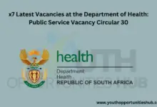 Photo of x7 Latest Vacancies at the Department of Health: Public Service Vacancy Circular 30