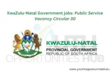 Photo of KwaZulu-Natal Government jobs: Public Service Vacancy Circular 30