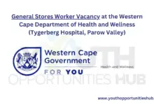 Photo of General Stores Worker Vacancy at the Western Cape Department of Health and Wellness (Tygerberg Hospital, Parow Valley)