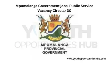 Photo of Mpumalanga Government jobs: Public Service Vacancy Circular 30