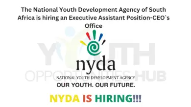 Photo of The National Youth Development Agency of South Africa is hiring an Executive Assistant Position-CEO`s Office