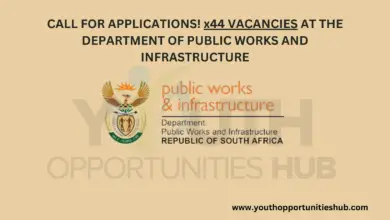 Photo of CALL FOR APPLICATIONS! x44 VACANCIES AT THE DEPARTMENT OF PUBLIC WORKS AND INFRASTRUCTURE
