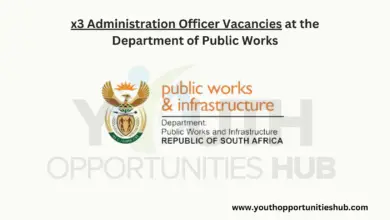 Photo of x3 Administration Officer Vacancies at the Department of Public Works