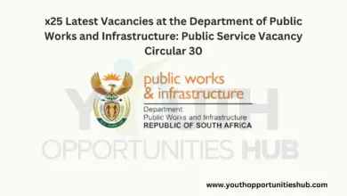 Photo of x25 Latest Vacancies at the Department of Public Works and Infrastructure: Public Service Vacancy Circular 30