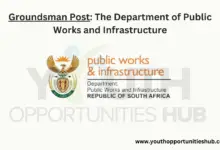 Photo of Groundsman Post: The Department of Public Works and Infrastructure