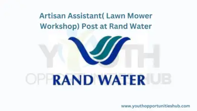 Photo of Artisan Assistant( Lawn Mower Workshop) Post at Rand Water