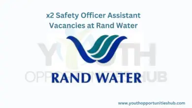 Photo of x2 Safety Officer Assistant Vacancies at Rand Water