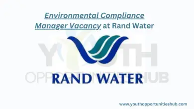 Photo of Environmental Compliance Manager Vacancy at Rand Water
